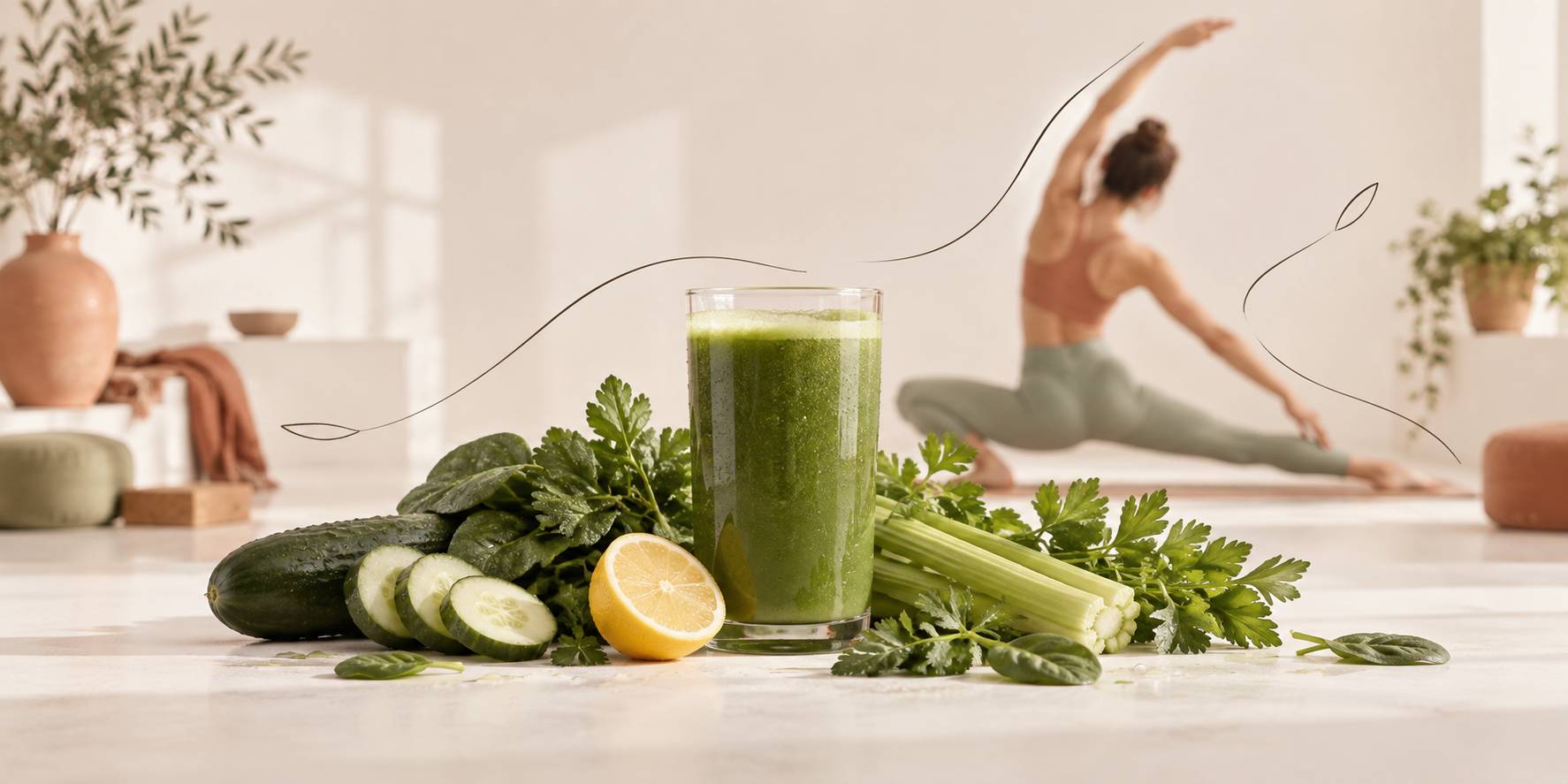Illustration éditoriale du sujet : Jus de légumes : la recette éclatante pour une peau radieuse !